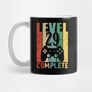 Vintage 29th Wedding Anniversary Level 29 Complete Funny Video Gamer Birthday Gift Ideas Mug